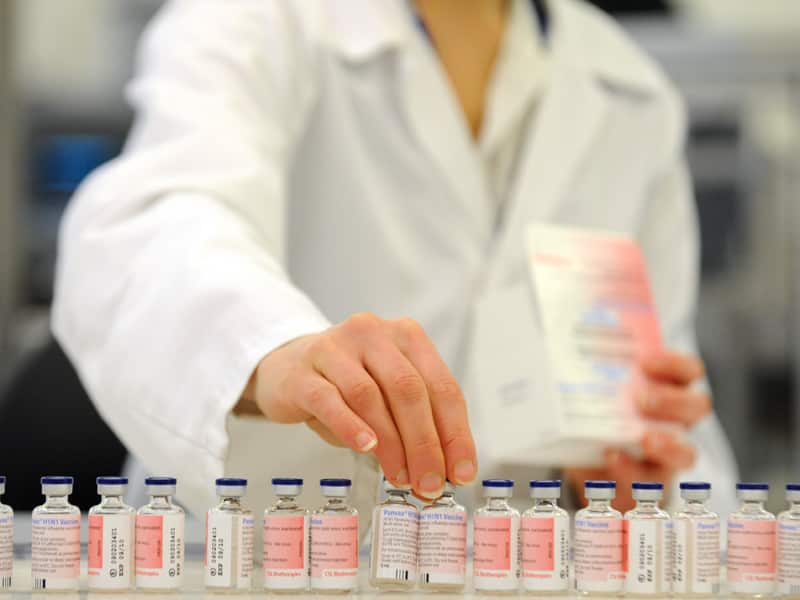 The H1N1 vaccine at CSL Ltd's factory, Melbourne