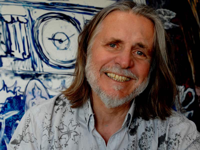 George Gittoes at his studio in Bundeena south of Sydney