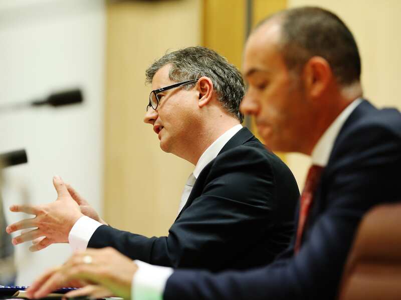 NAB's Andrew Hagger (left).