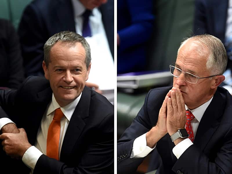 PM Malcolm Turnbull (right) and Bill Shorten