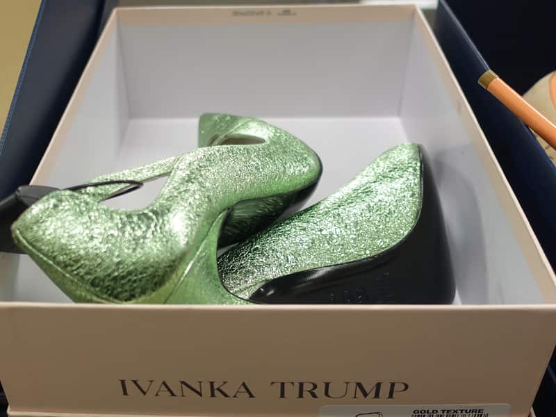 Ivanka Trump shoes are on display at the Pentagon city Nordstrom