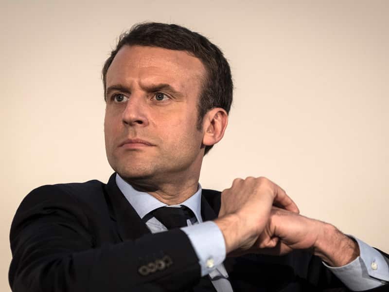 Centrist Emmanuel Macron is seen in the latest French poll making it to the runoff. (AAP)
