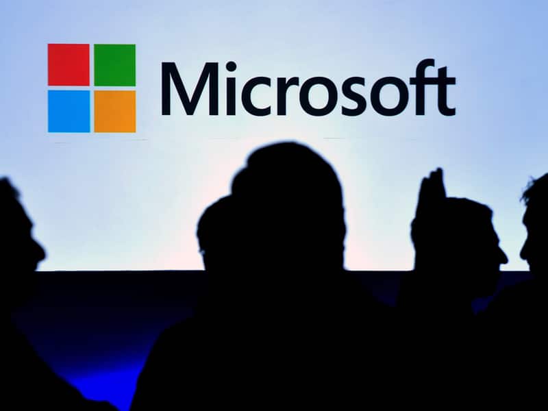 A Microsoft logo in Bangalore