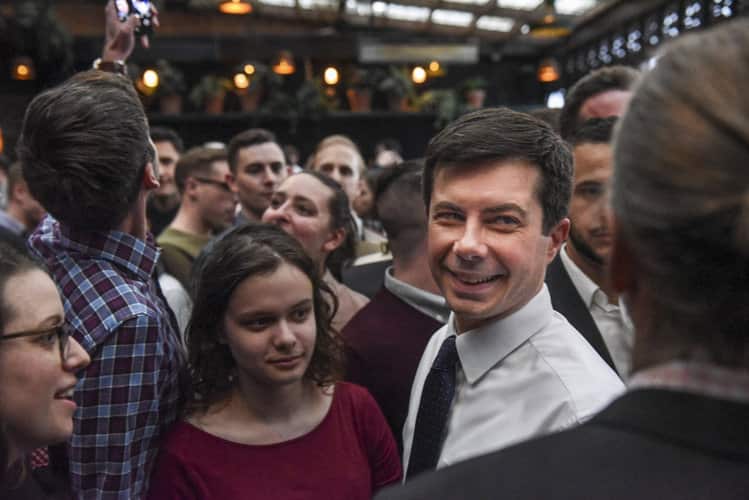 Buttigieg is meeting supporters