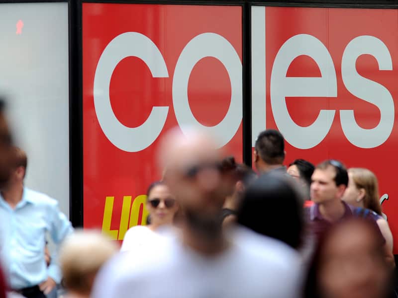 Coles supermarket signage in Sydney