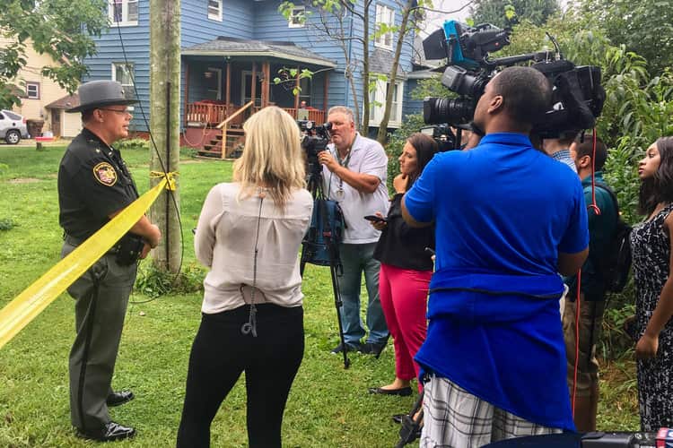 The unoccupied home of an interracial couple in Ohio exploded early on Wednesday