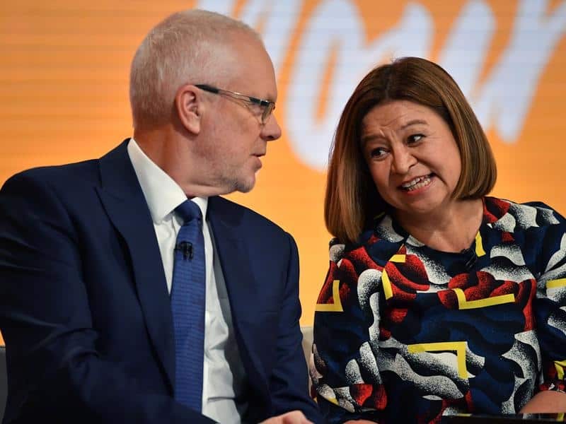 Justin Milne and Michelle Guthrie