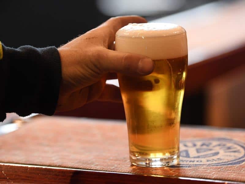 Australian beers at a bar on International Beer Day in Melbourne.