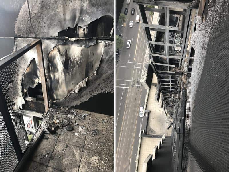 Neo200 Tower fire damage.