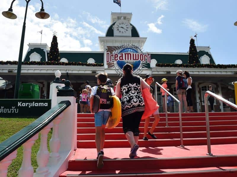 Visitors arrive at Dreamworld on the Gold Coas