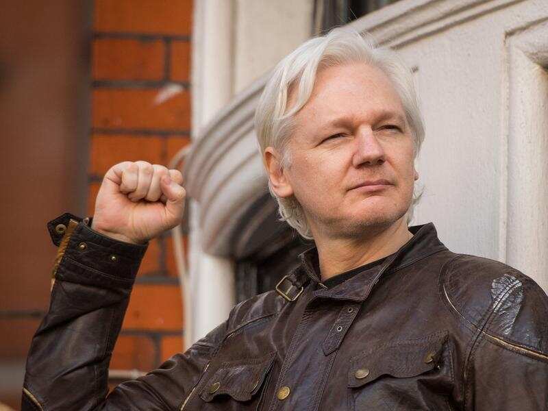 A file image of Julian Assange