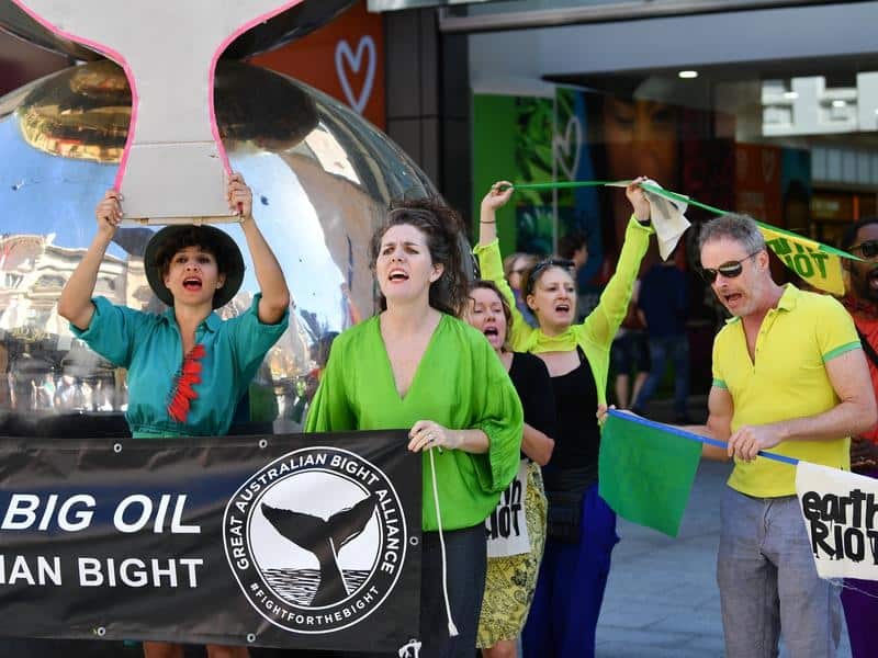 Protest against Equinor's plans to drill in the Great Australian Bight
