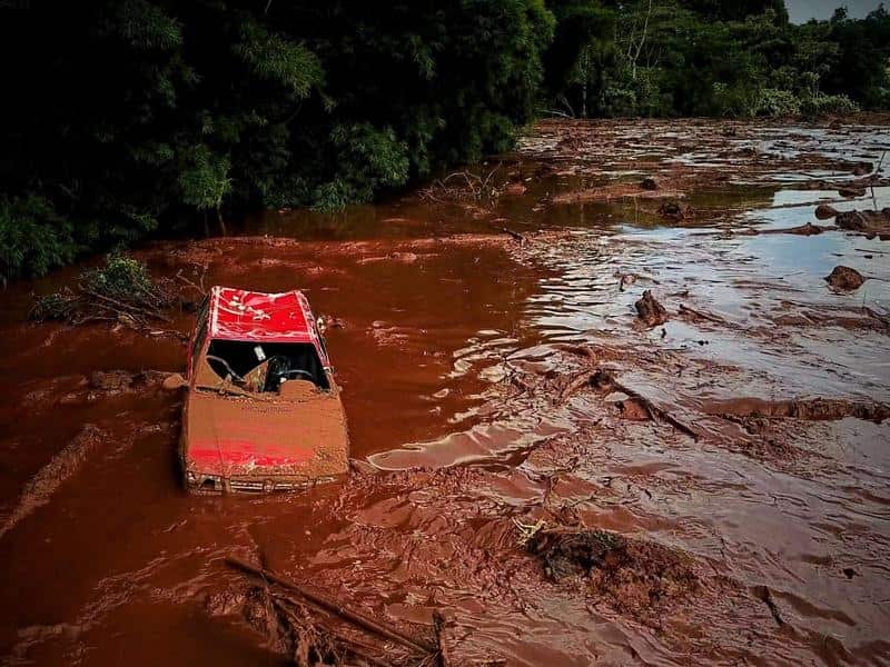 sludge from the burst van