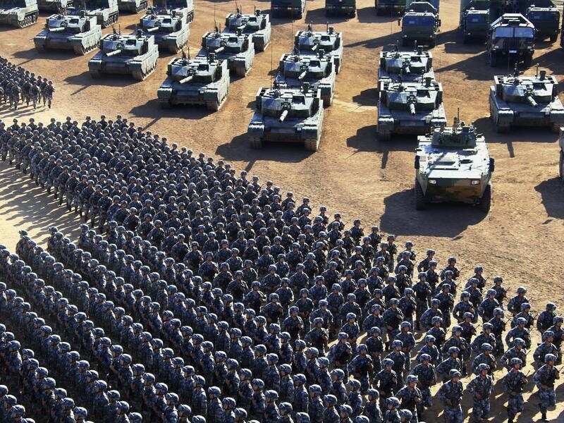 PLA troops