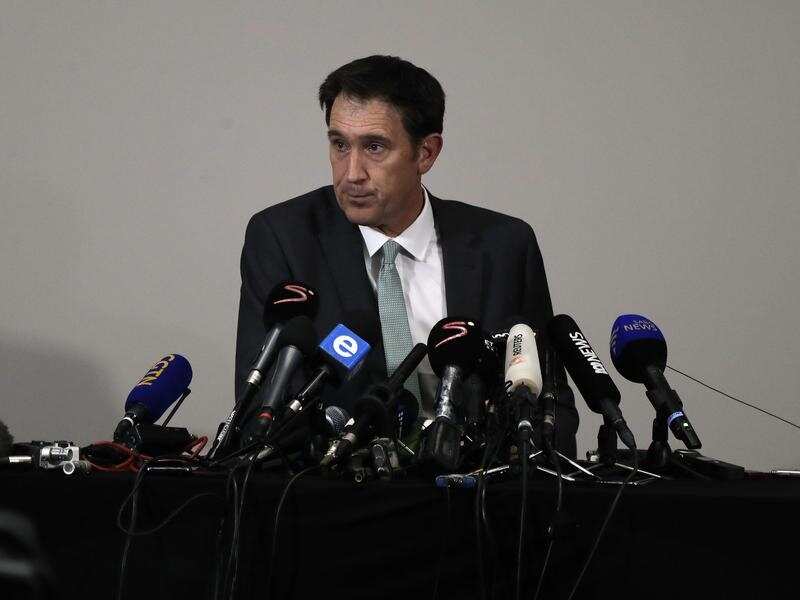CA CEO James Sutherland at ball-tampering press conference.