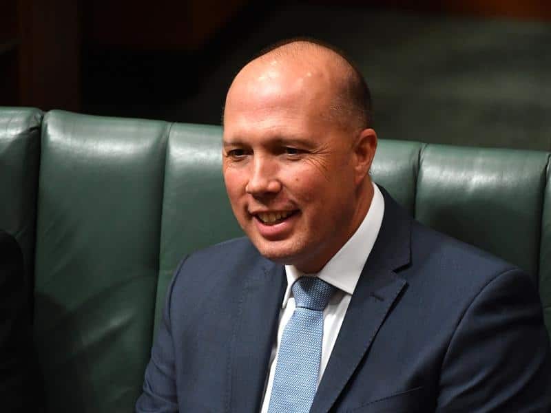 Peter Dutton in parliament.