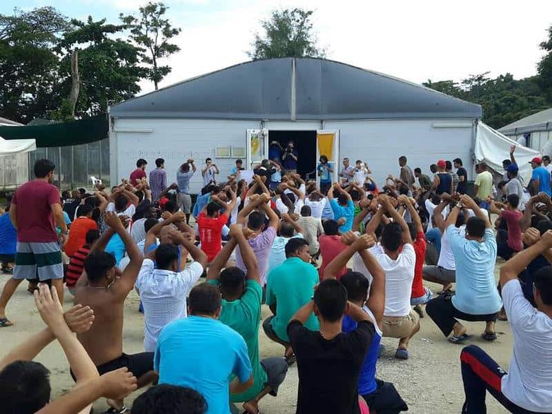 Asylum seekers refusing to leave the Manus Island Detention Centre.