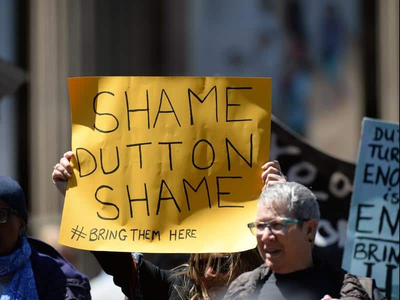 Anti-Manus Island protesters rally in Melbourne