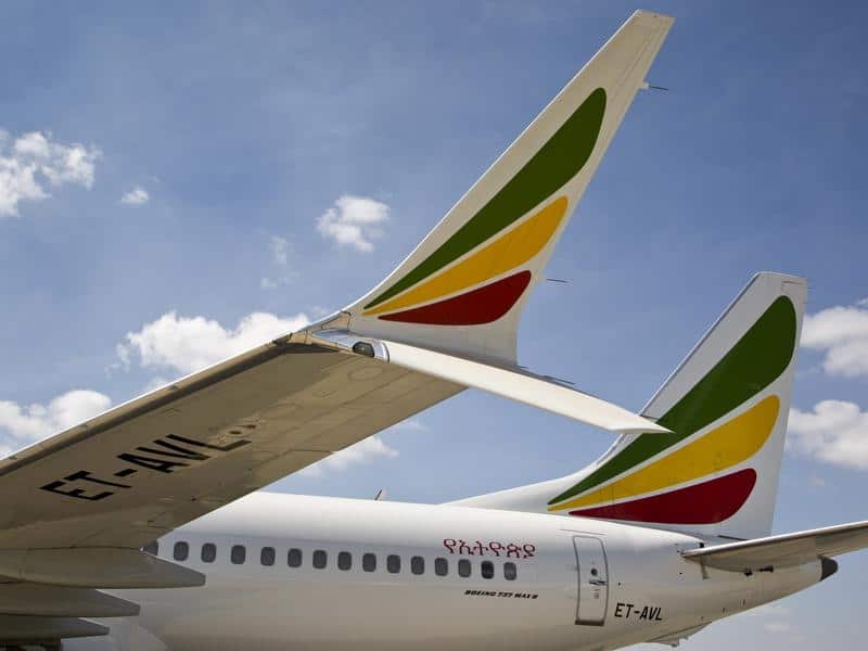 A grounded Ethiopian Airlines Boeing 737 Max 8