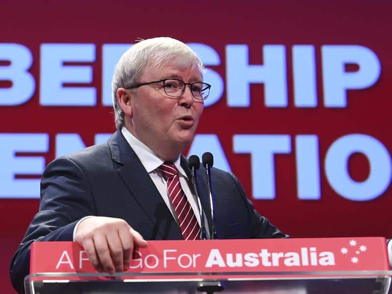 Former prime minister Kevin Rudd will receive the top Queen's Birthday honour this year. 