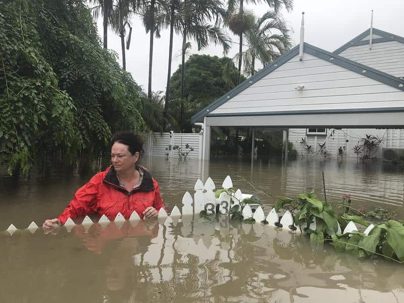 Amelia Rankin at her flooded home in Townsville.