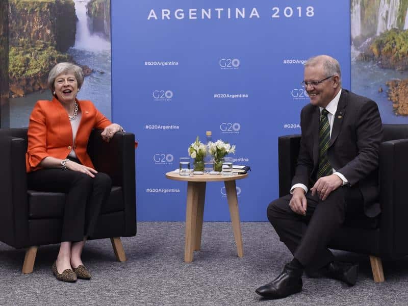 Theresa May and Scott Morrison