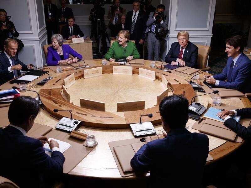 The G7 leaders at the summit