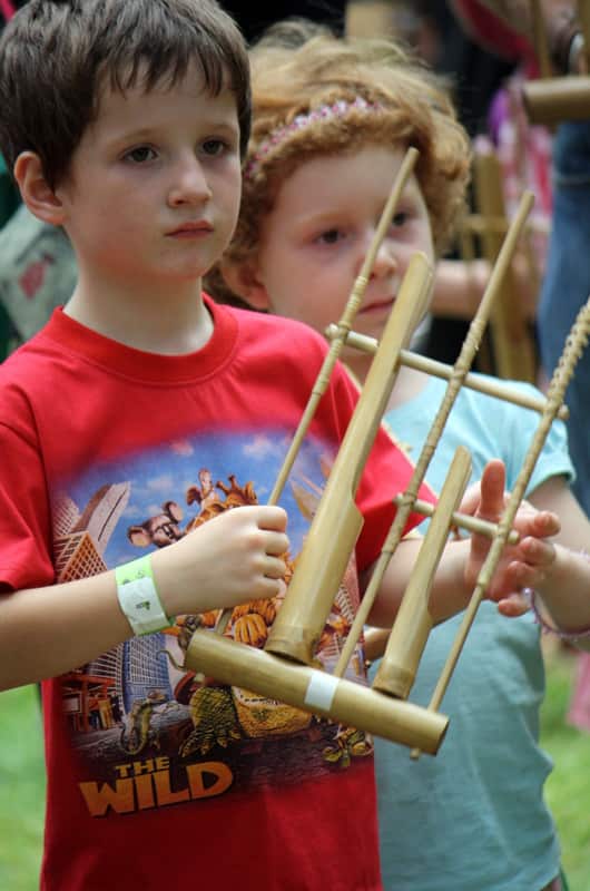 Music workshops were also available for kids. (Chiara Pazzano, SBS)