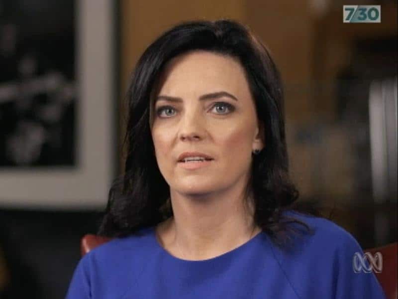 Lindsay Emma Husar speaking to ABC journalist Leigh Sales.