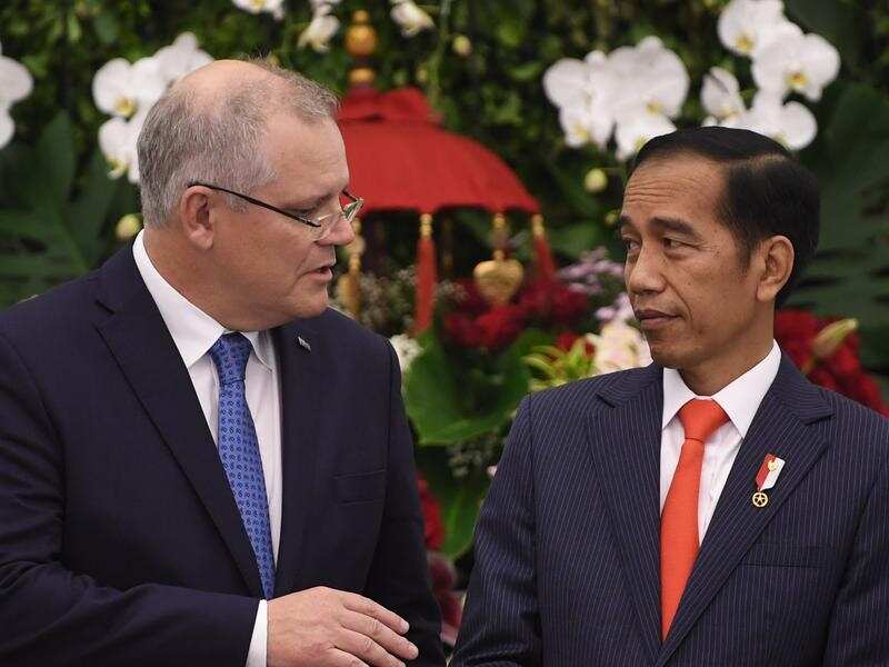 Scott Morrison with Indonesian leader Joko Widodo.