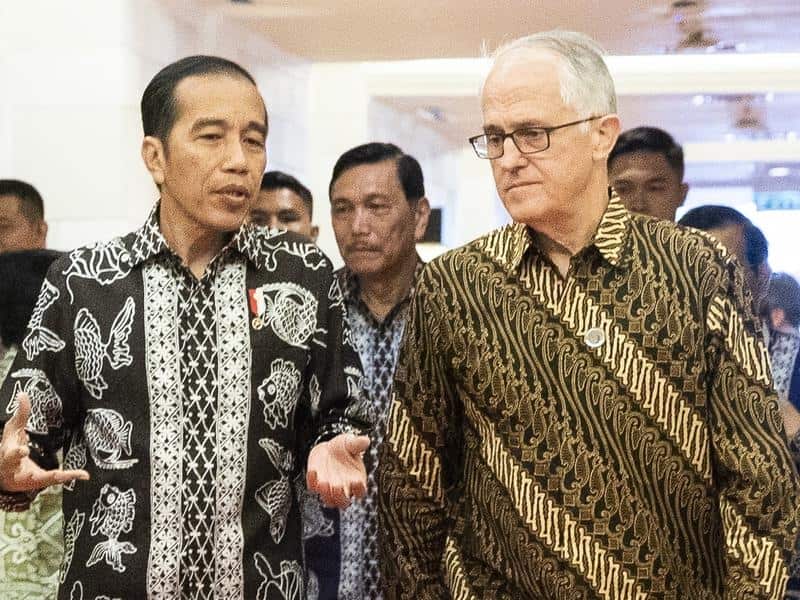 Indonesia President Joko Widodo and Malcolm Turnbull