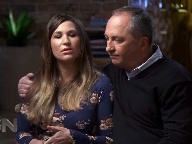 Barnaby Joyce and Vikki Campion during the Channel 7 interview