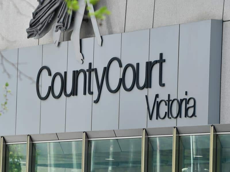 Sign outside the County Court of Victoria (file image)