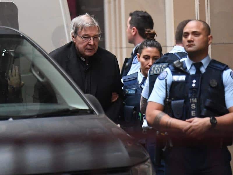 Cardinal George Pell has arrived at a Melbourne court.