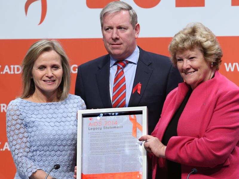 Australian Professor Sharon Lewin (L) says there's real hope that HIV can be eliminated.