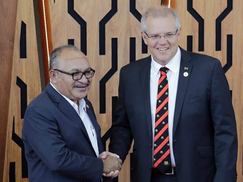 PNG Prime Minister Peter O'Neill, Australian PM Scott Morrison
