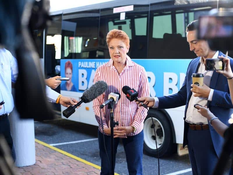 One Nation leader Pauline Hanson.