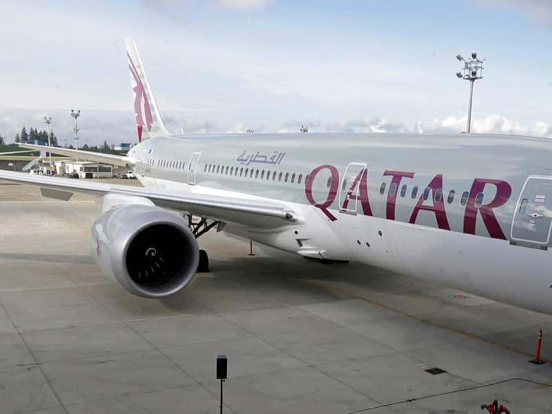 A Qatar Airways plane