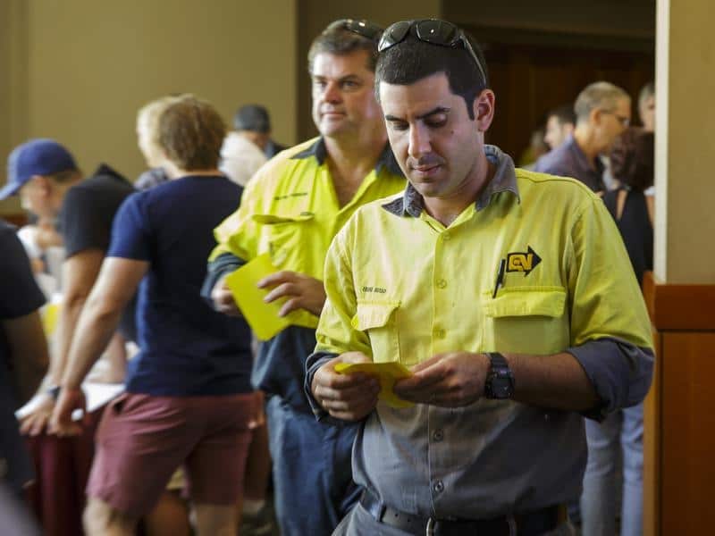 Queensland Nickel creditors and observers meeting after the collapse.