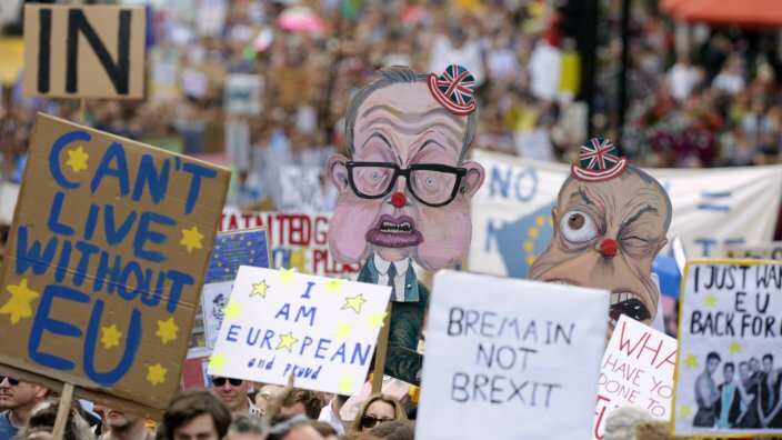 Anti Brexit protests.