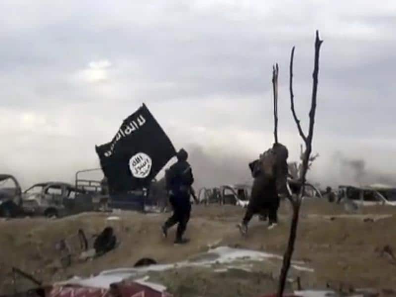 Grab from video posted by Aamaq News Agency on March 18