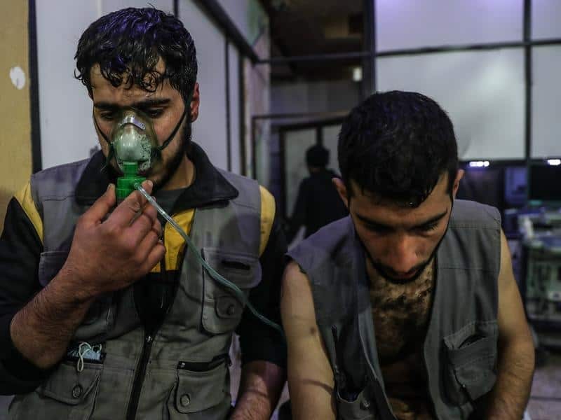 Gas attack on al-Shifunieh village, Eastern Ghouta.