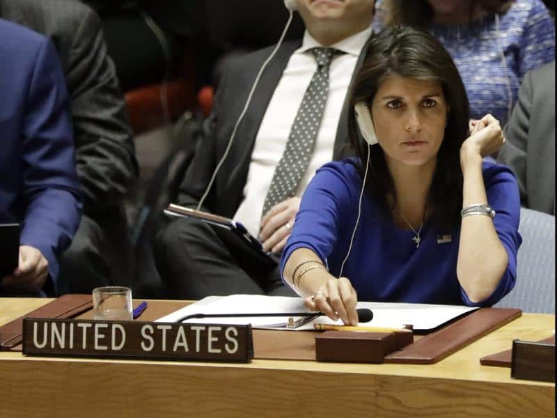 US ambassador to the UN Nikki Haley