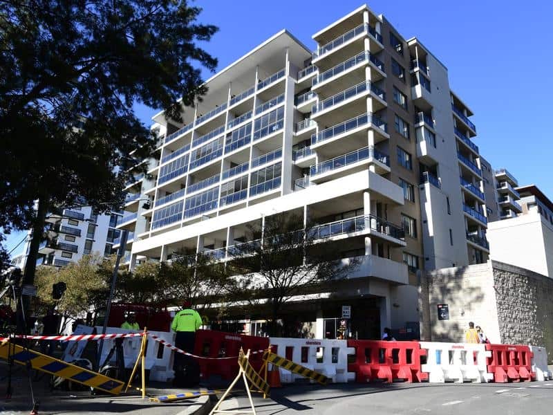 Residents of an apartment building in Sydney were forced to leave their homes. 