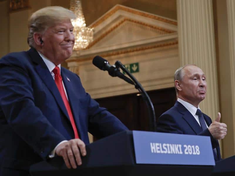 President Trump and President Putin at the summit in Helsinki