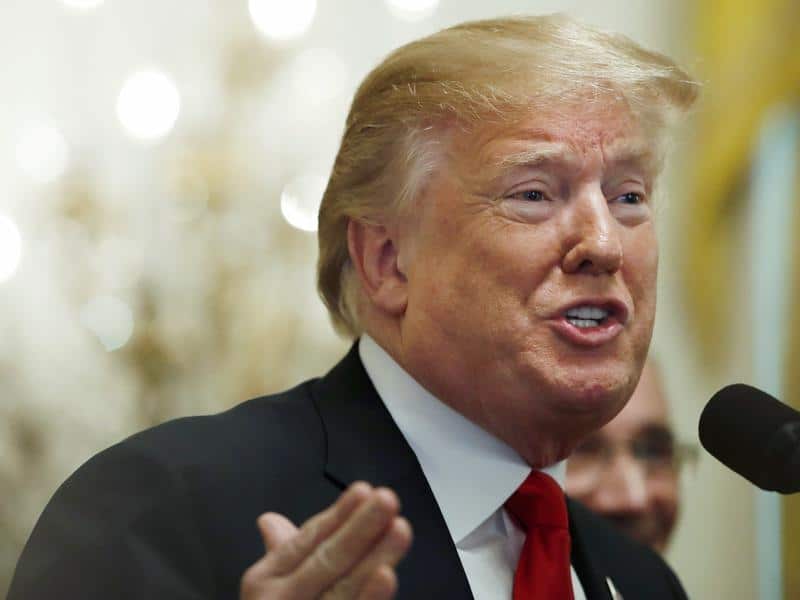 President Donald Trump says his chief of staff is not going anywhere.
