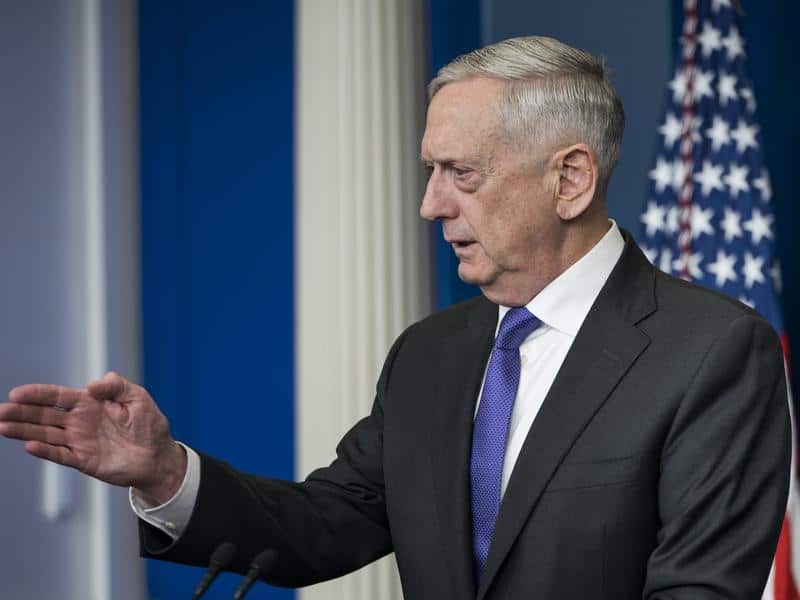 US Defense Secretary General James Mattis