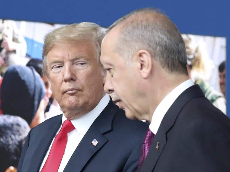 President Donald Trump has discussed a slow US pullout from Syria with Turkey's Tayyip Erdogan.
