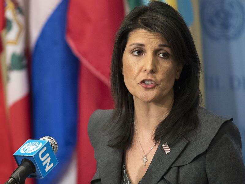 United States Ambassador to the United Nations Nikki Haley.