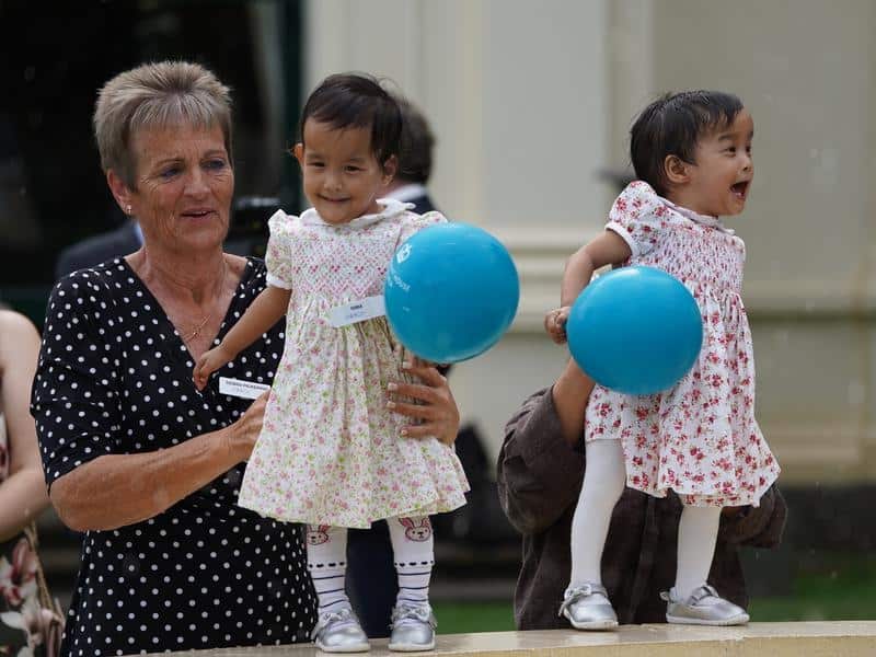 Previously conjoined sisters Nima and Dawa from Bhutan.